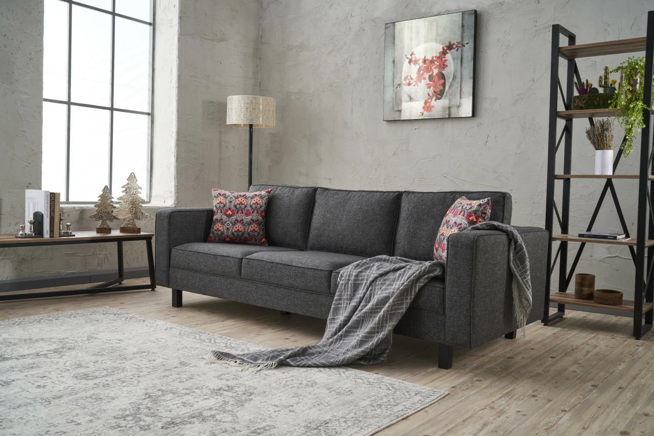 Divan treshe Atelier del Sofa, lino Kale, antracit
