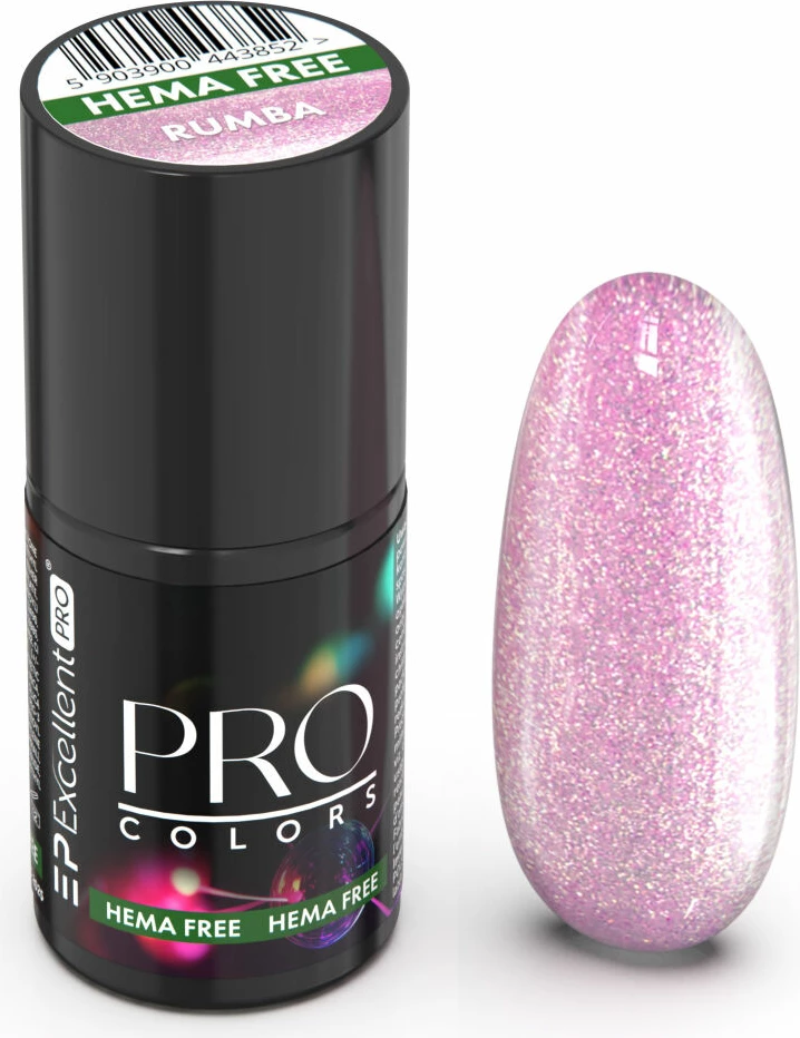 Llak për thonj për femra Excellent PRO Pro Colors Hema Free Hybrid 74 Rumba, 7g
