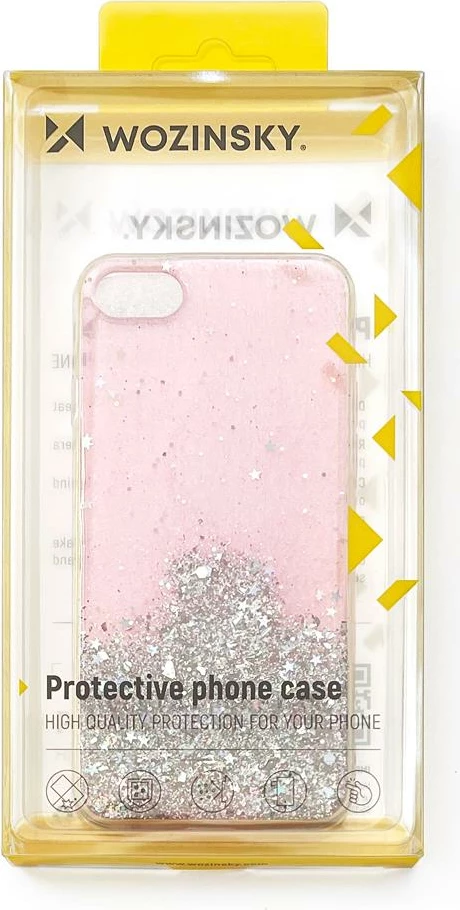 Mbështjellës Wozinsky Star Glitter për iPhone 12 mini, zi/argjendtë