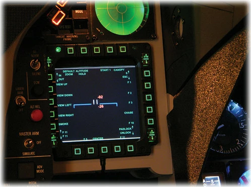 Panel MFD për simulim fluturimi Thrustmaster MFD Cougar, 48 komanda të programueshme, me ndriçim, set 2 copë, i zi