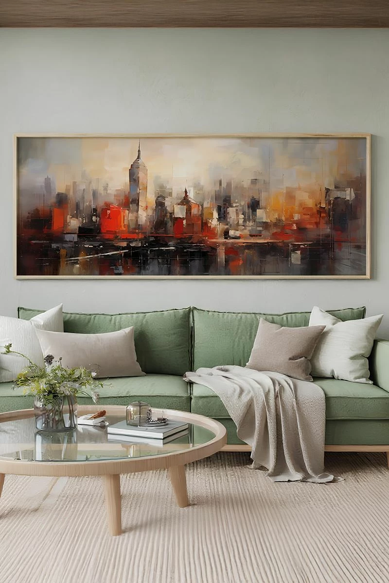 Pikturë dekorative me kornizë, Wallity, Artsmdfyty18-50120, shumëngjyrëshe, 50x120cm