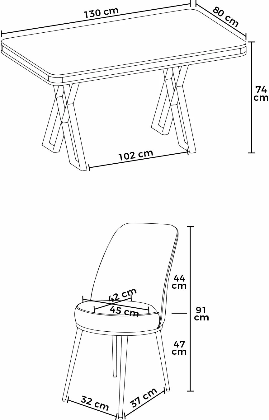 Tavolinë me karrige, 5 copë, Skye Decor, ngjyrë mermeri të zi, ar, antracit
