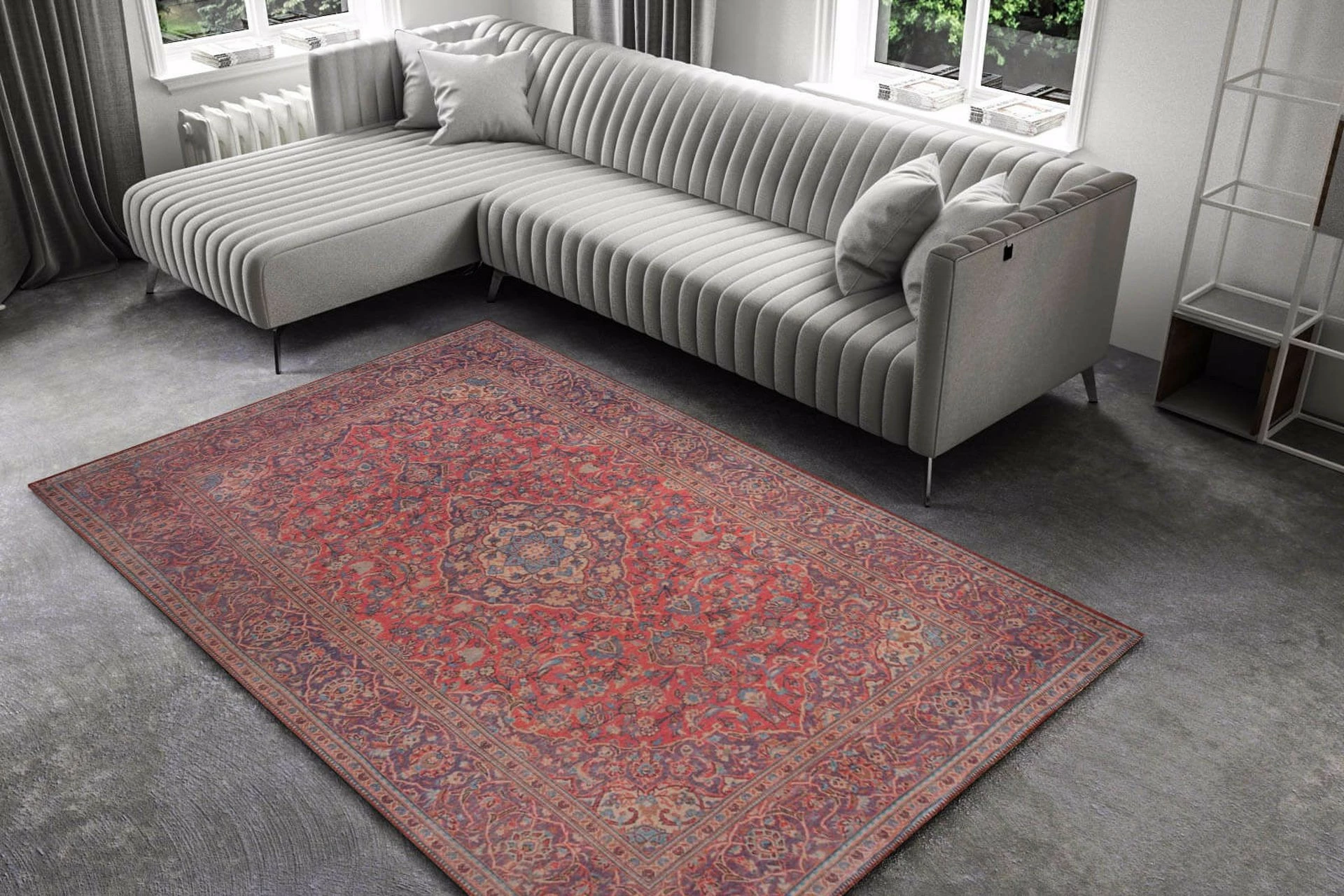 Qilim (210 x 310) Conceptum Hypnose, Blues Chenille - i kuq AL 53