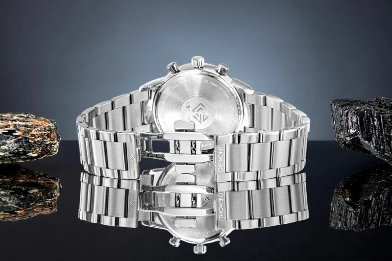 Orë dore meshkuj Giewont GW8510-B3, argjendtë/blu