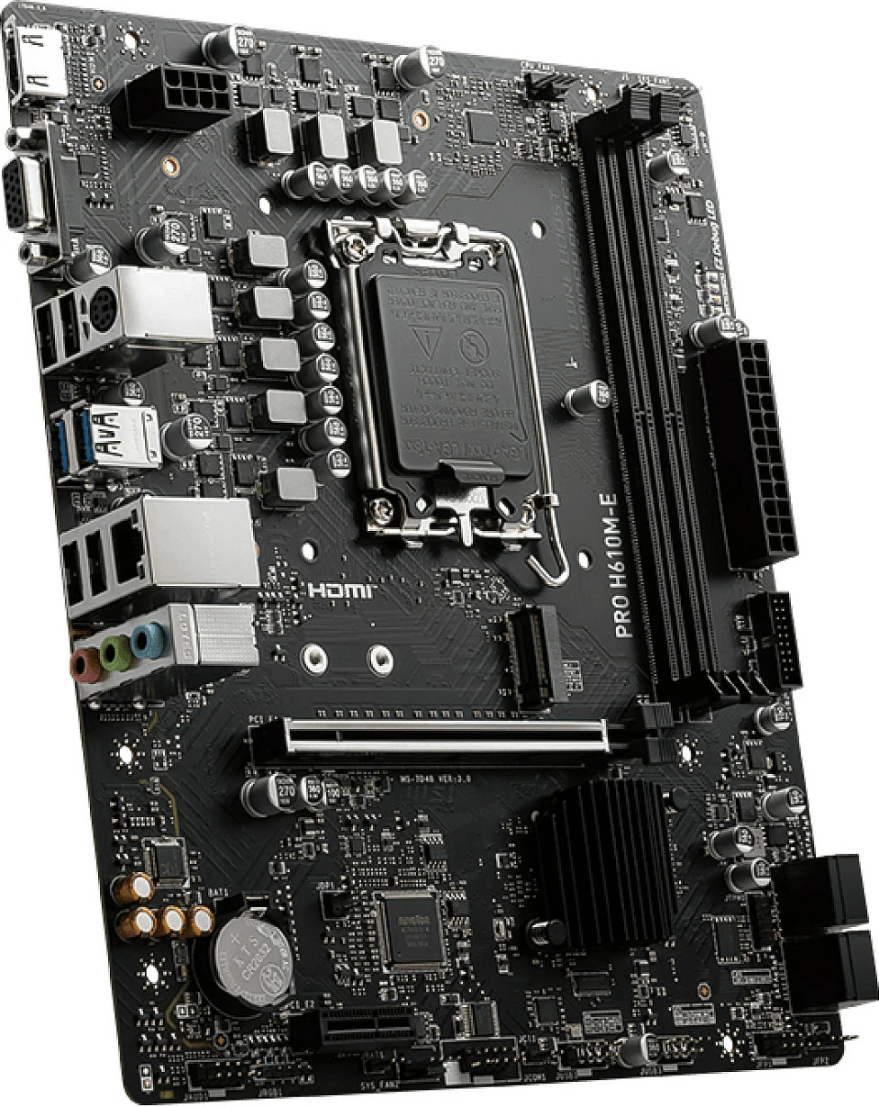 Pllakë amë MSI PRO H610M-E, Intel, LGA 1700, DDR5-SDRAM, 96 GB