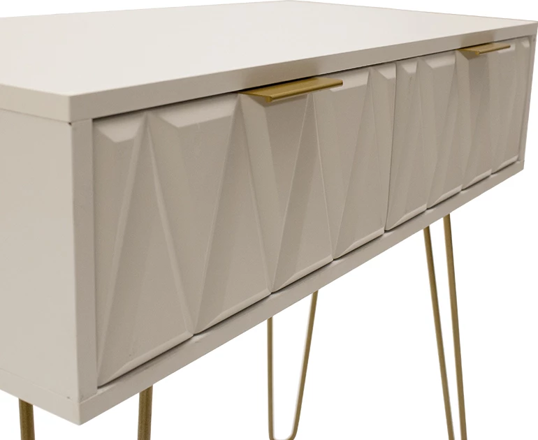 Konsolë Isla, ngjyrë e bardhë dhe e artë, 80x39x74cm