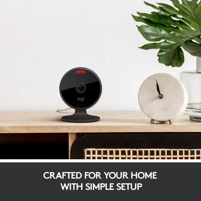 Kamerë sigurie Logitech Circle View 961-000490 Full HD, 180° kënd shikimi, me kabllo, Apple HomeKit, e zezë