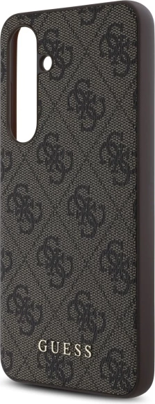Mbështjellës Guess 4G Metal Gold Logo për Samsung Galaxy S24 FE S721, Kafe