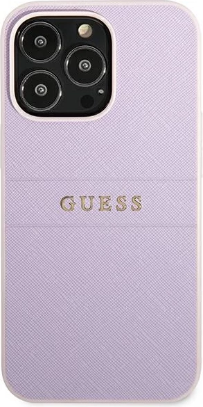 Mbështjellës Guess GUHCP13LPSASBPU për iPhone 13/13 Pro 6.1", Saffiano Hot Stamp & Metal Logo, vjollcë