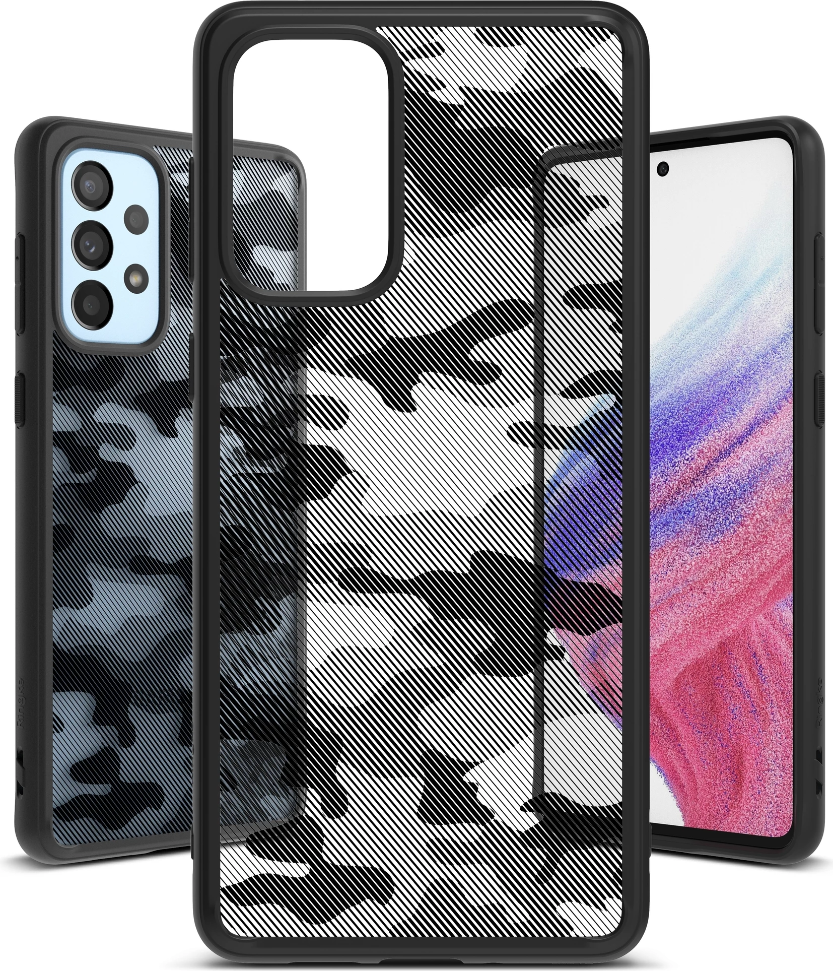 Mbështjellës Ringke Fusion Matte për Samsung Galaxy A73, moro, zi/gri