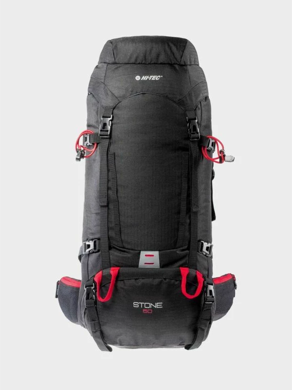 Çantë shpine për hiking Hi-Tec Stone 50, e zezë me të kuqe [Madhësia: Standarde]