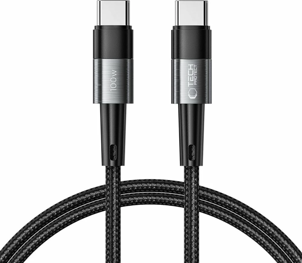 Kabllo USB-C/USB-C Tech-Protect UltraBoost 1m, 100W, Gri