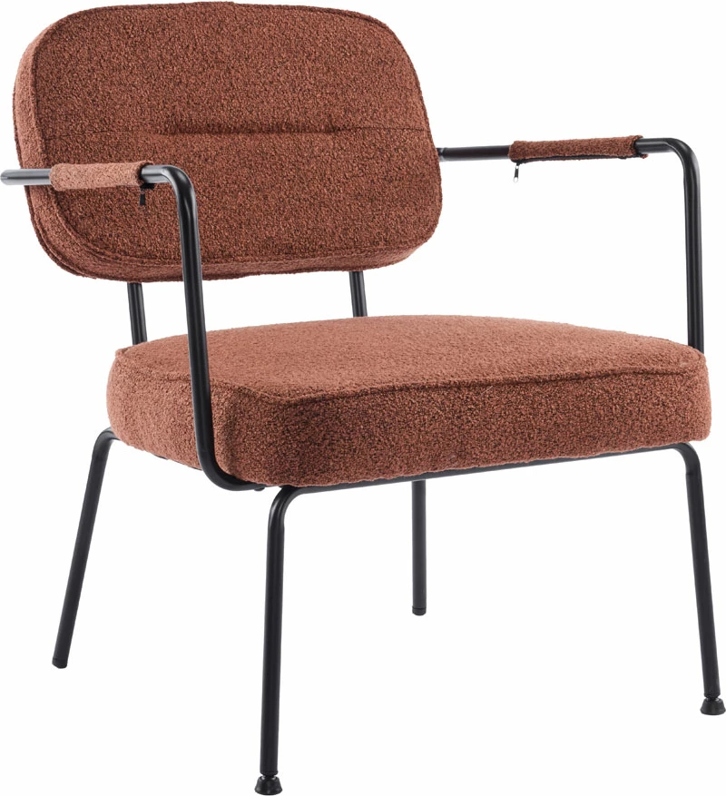 Karrige e ulët Prisley, terrakotë, 73x66x78