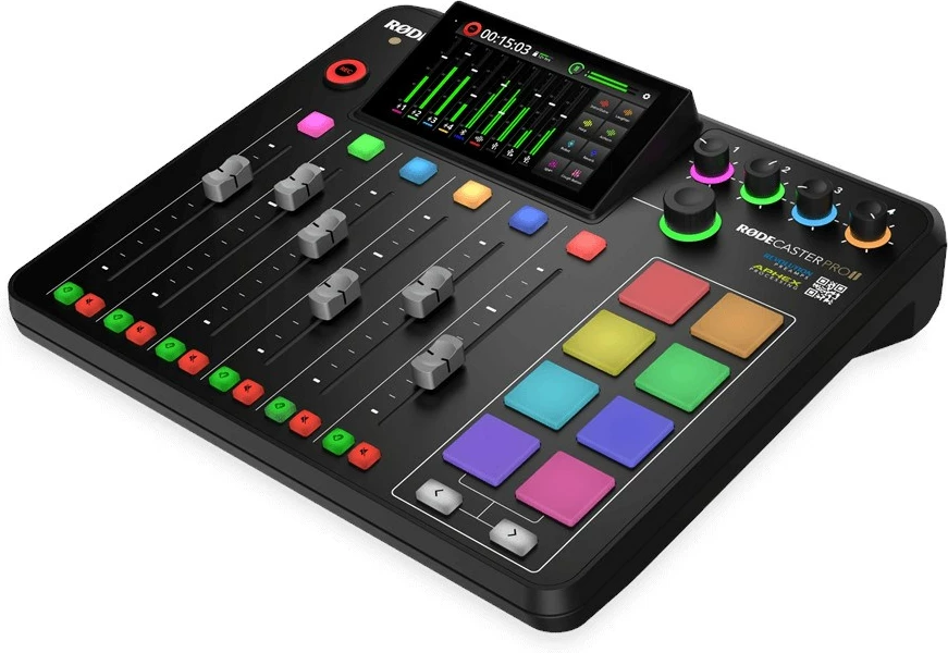 Studio prodhimi për Podcast dhe Muzikë RØDECaster Pro II, Ngjyrë e Zezë