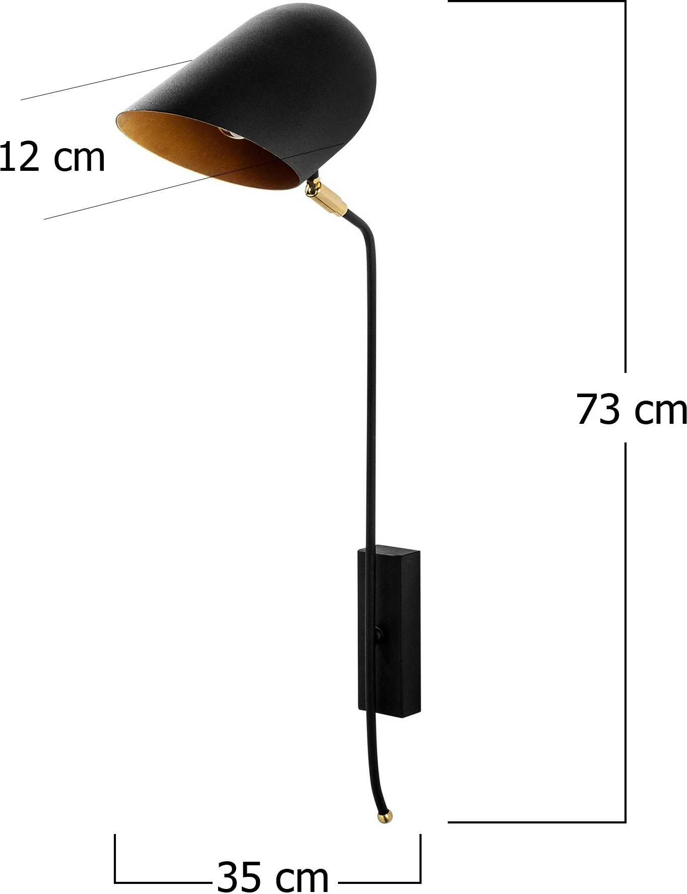 Llambë muri Opviq, Kesik - 4951, e zezë dhe ari