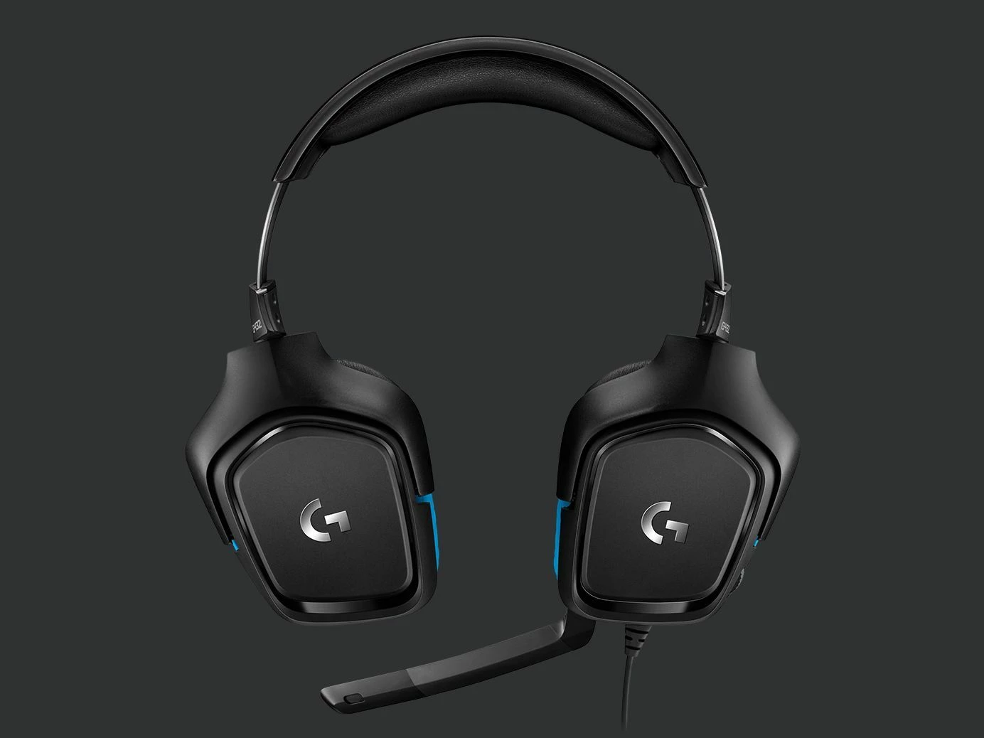 Kufje gaming Logitech G432 (981-000770), 7.1, me kabllo, 3.5mm/USB, zi me detaje blu