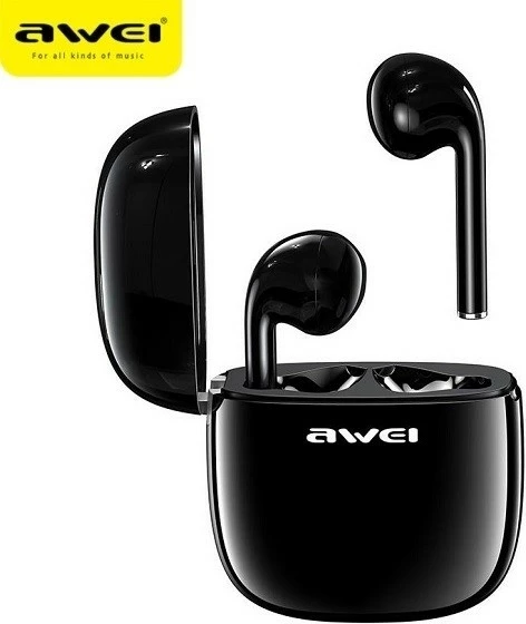 Kufje Bluetooth AWEI T28 me stacion karikimi, të zeza