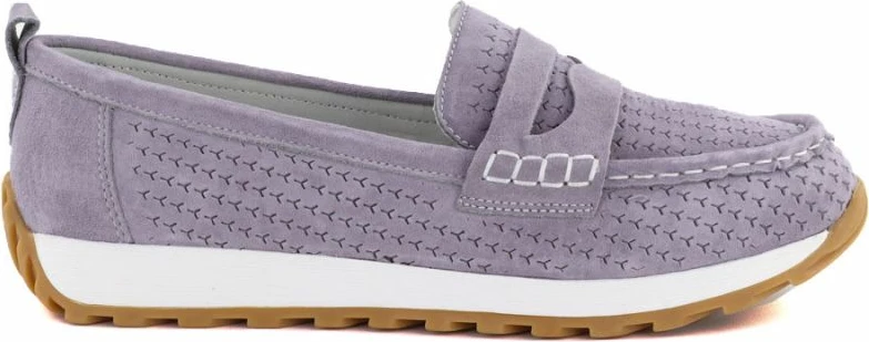 Mokasina femrash Sergio Leone SP009, lëkurë veluri, vjollcë