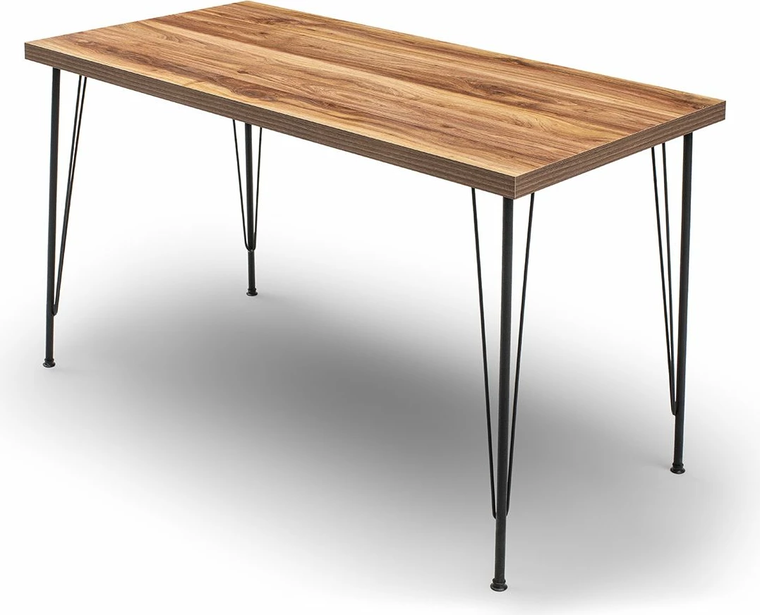 Tavolinë me karrige (5 copë), Skye Decor, Nmsymk001, ngjyrë lis dhe e zezë