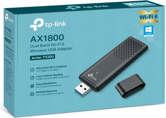 Adapter WiFi USB TP-LINK Archer TX20U AX1800, i zi