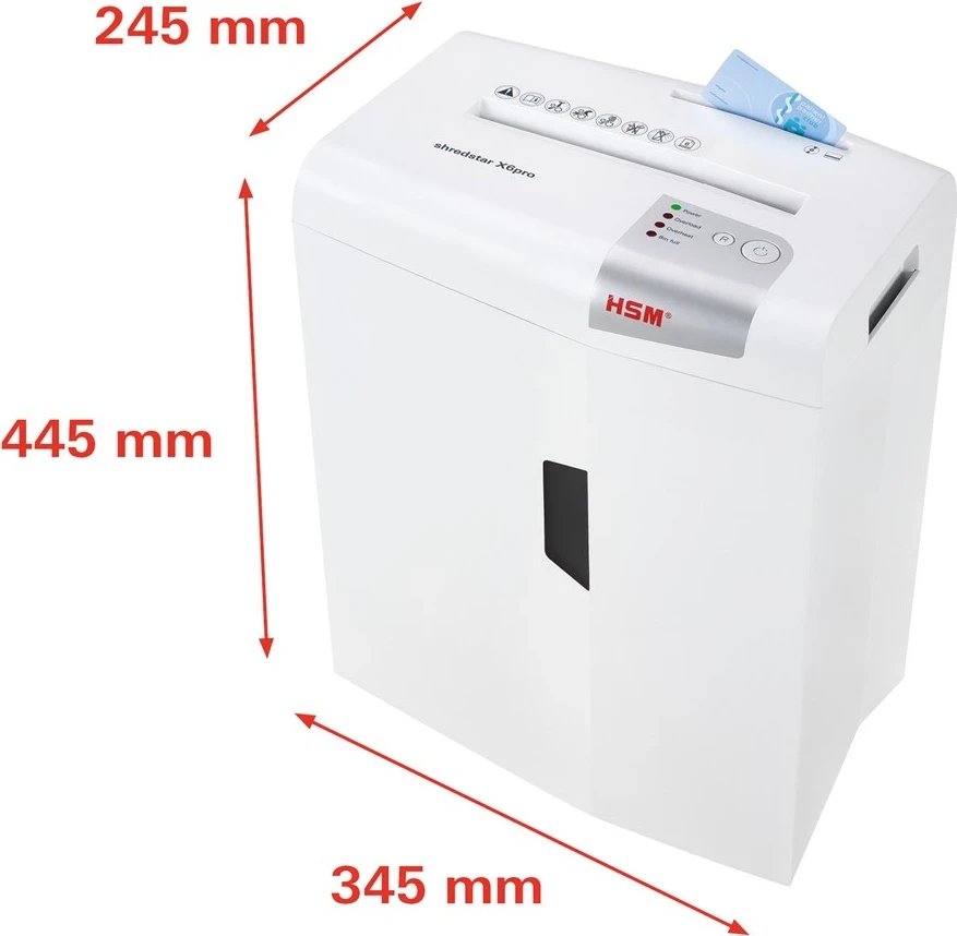 Prishës dokumentesh HSM shredstar X6pro, me mekanizëm të veçantë prerjeje për CD