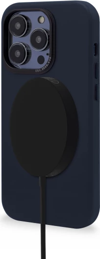 Mbështjellës Decoded për iPhone 14 Pro Max, lëkurë, MagSafe, blu