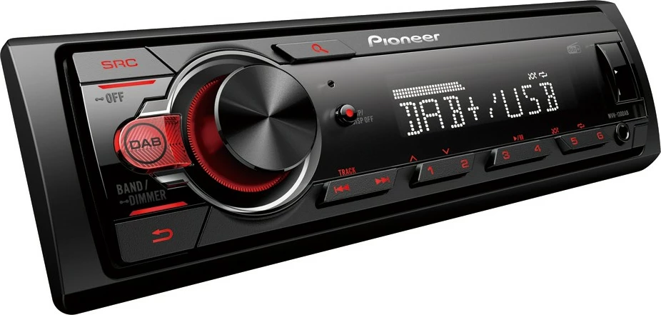 Radio veture Pioneer MVH-130DAB, DAB+, USB, e zezë