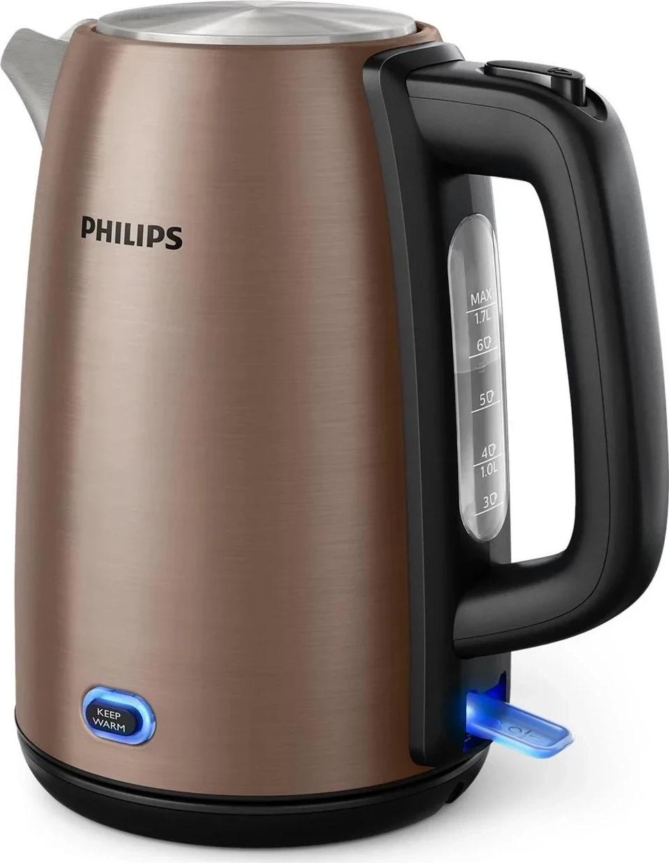 Çajnik elektrik Philips HD 9355/92, 1.7L, bakër