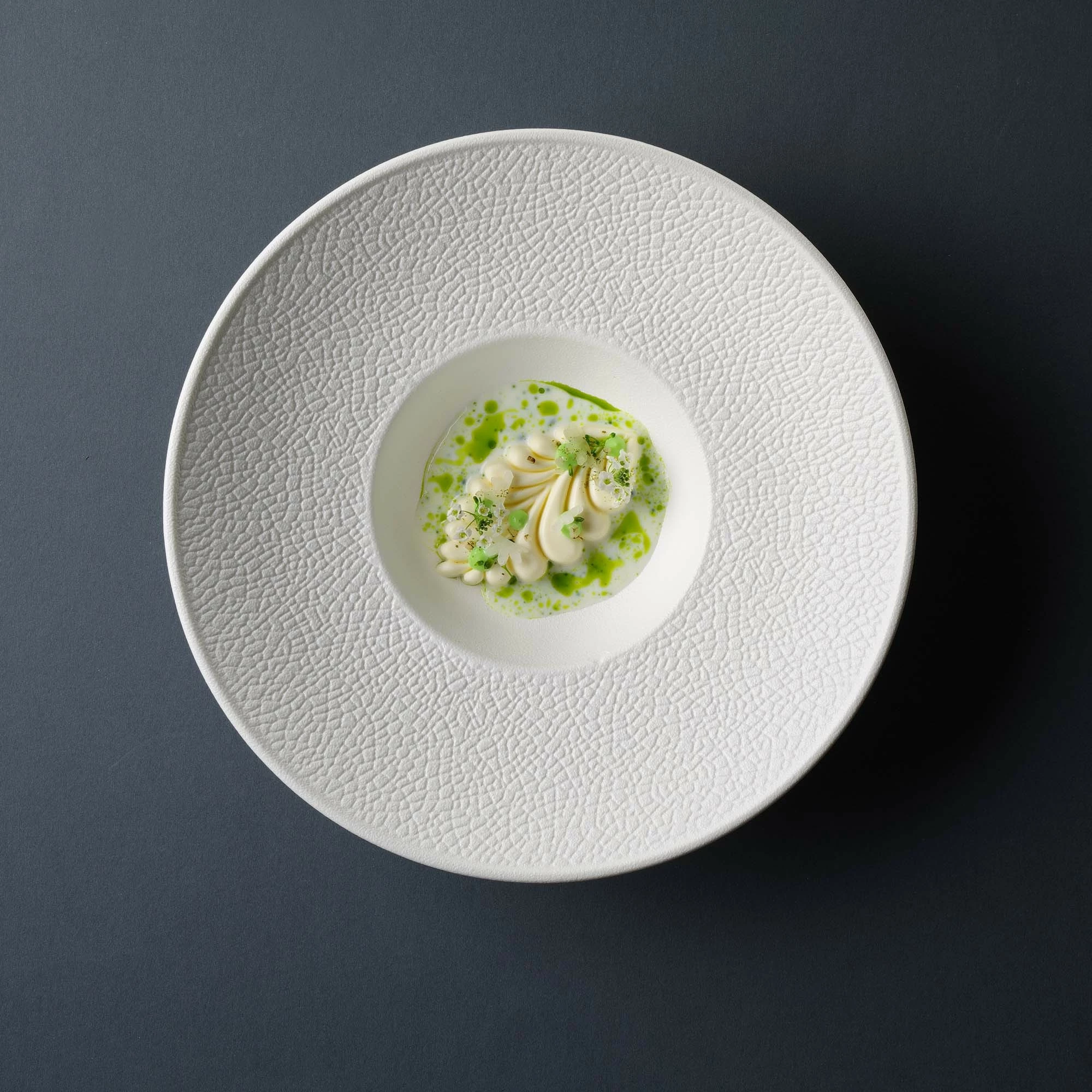 Pjatë gourmet Fine Dine Fizz 270 mm, porcelan, e bardhë, set 3 copë