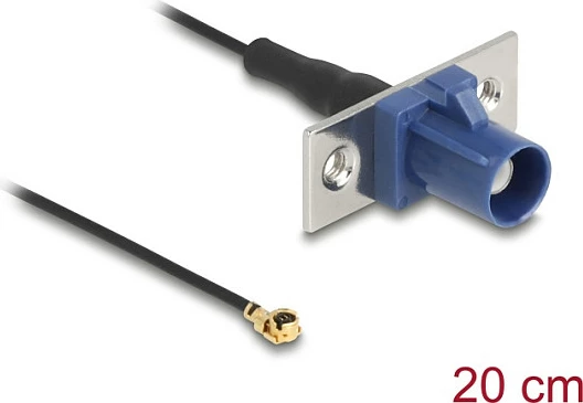 Kabllo antene DeLOCK 90731, FAKRA C te I-PEX MHF1, 0.2 m, 50 Ω, zezë/blu