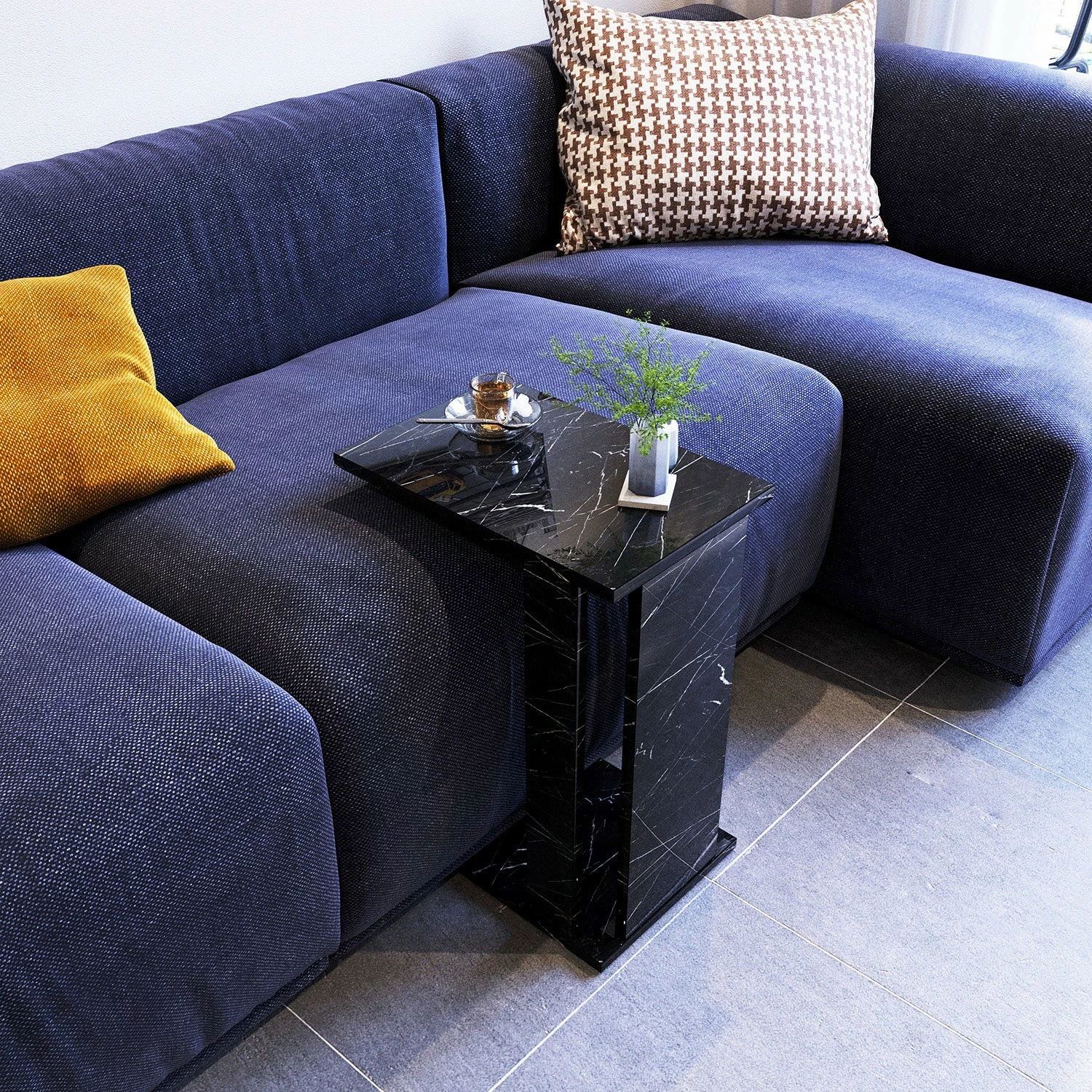 Tavolinë anësore Hanah Home, Pasific C, e zezë