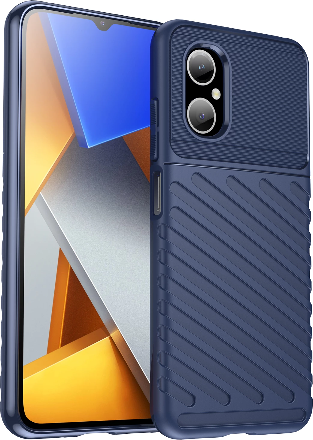 Mbështjellës Hurtel Thunder Case për Xiaomi Poco M4 5G, TPU, Blu