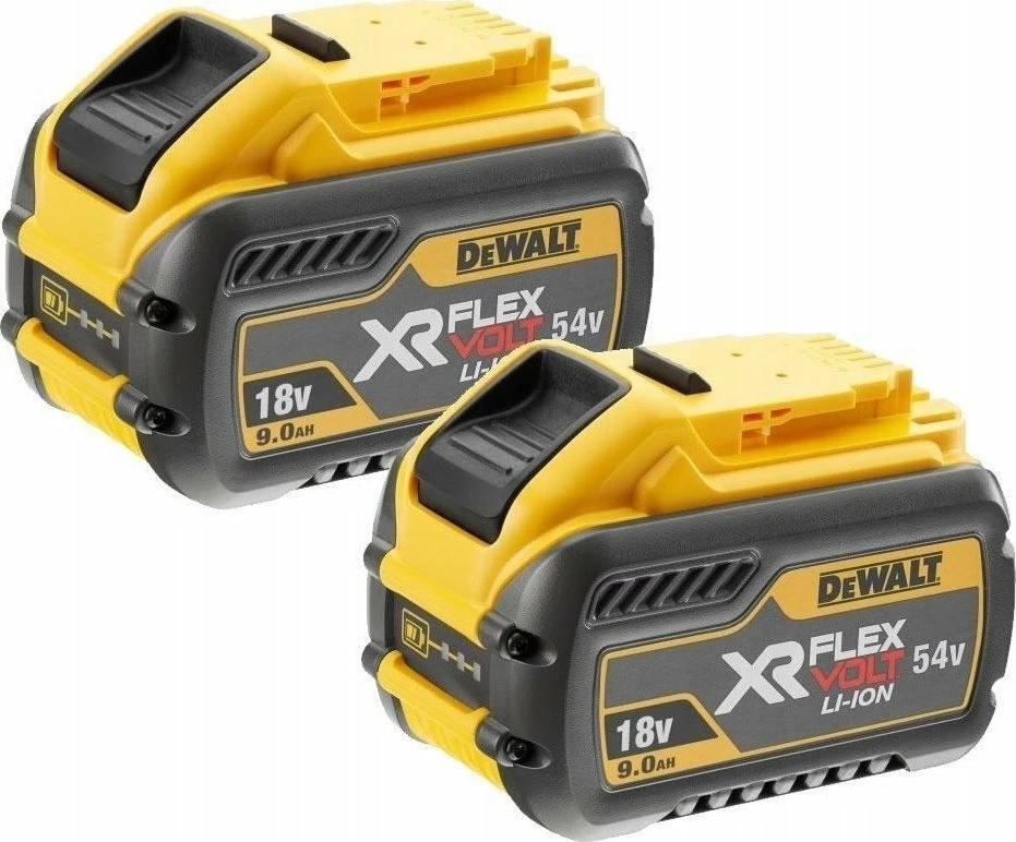 Bateri DeWalt FLEXVOLT DCB547 18/54V 9.0/3.0Ah, set 2 copë, e verdhë/zezë