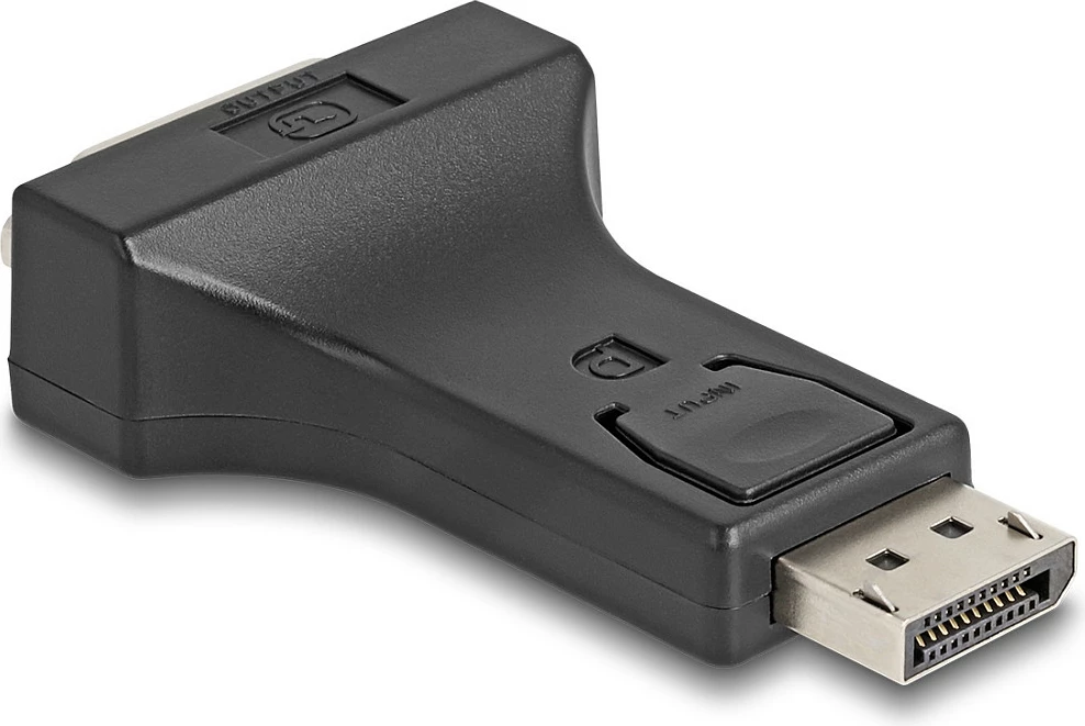 Adapter DeLOCK DisplayPort 1.1 (mashkull) në DVI-D (femër), pasiv, Dual Link, 1920x1200, i zi