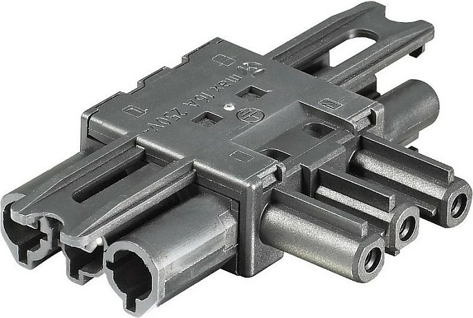 Konektor shpërndarës energjie Bachmann 375.102, GST 18i3, 2-kanal, 16A, 230V, i zi