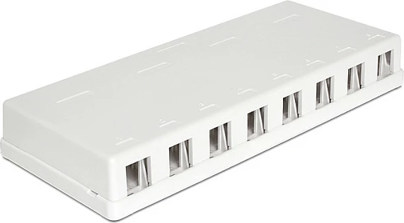 Kuti Keystone DeLOCK 86209, montim në mur, 8 module, 114 x 84 x 29.5 mm, e bardhë