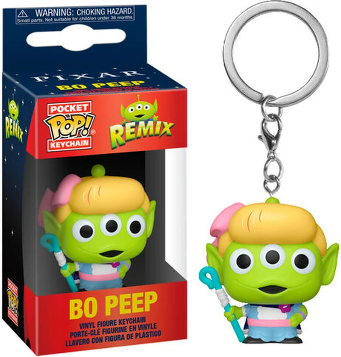 Varëse çelësash Funko Pocket Pop! Keychain Pixar Alien Remix Bo Peep, jeshile