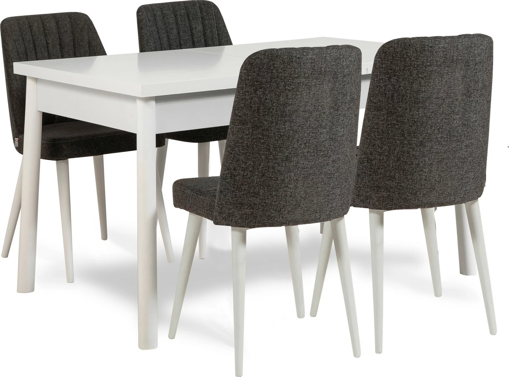 Tavolinë me karrige (6 copë), Skye Decor, Costa 1053 - 2 B, e bardhë dhe antracit