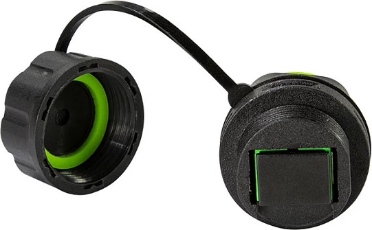 Konektor fibër optike LogiLink SC Simplex outdoor me kapak pluhuri, i zi/jeshil