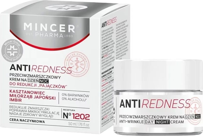 Krem fytyre anti-rrudhë dhe kundër skuqjes për femra Mincer Pharma Anti-Redness No.1202, 50ml