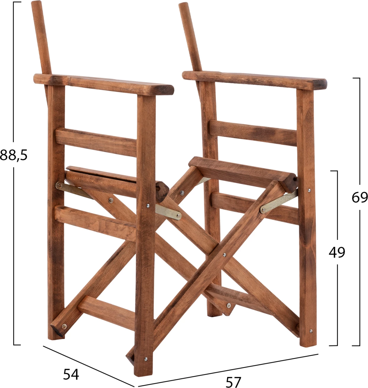 Karrige për drejtor, ngjyrë arre, Limnos FH5574.01, 57x54x88,5 cm