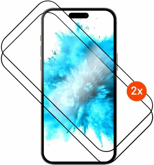 Mbrojtëse ekrani Fixed FIXGFADA-1602-BK për Apple iPhone 17 Pro, xham i temperuar Full Cover 2.5D, 2 copë, e zezë
