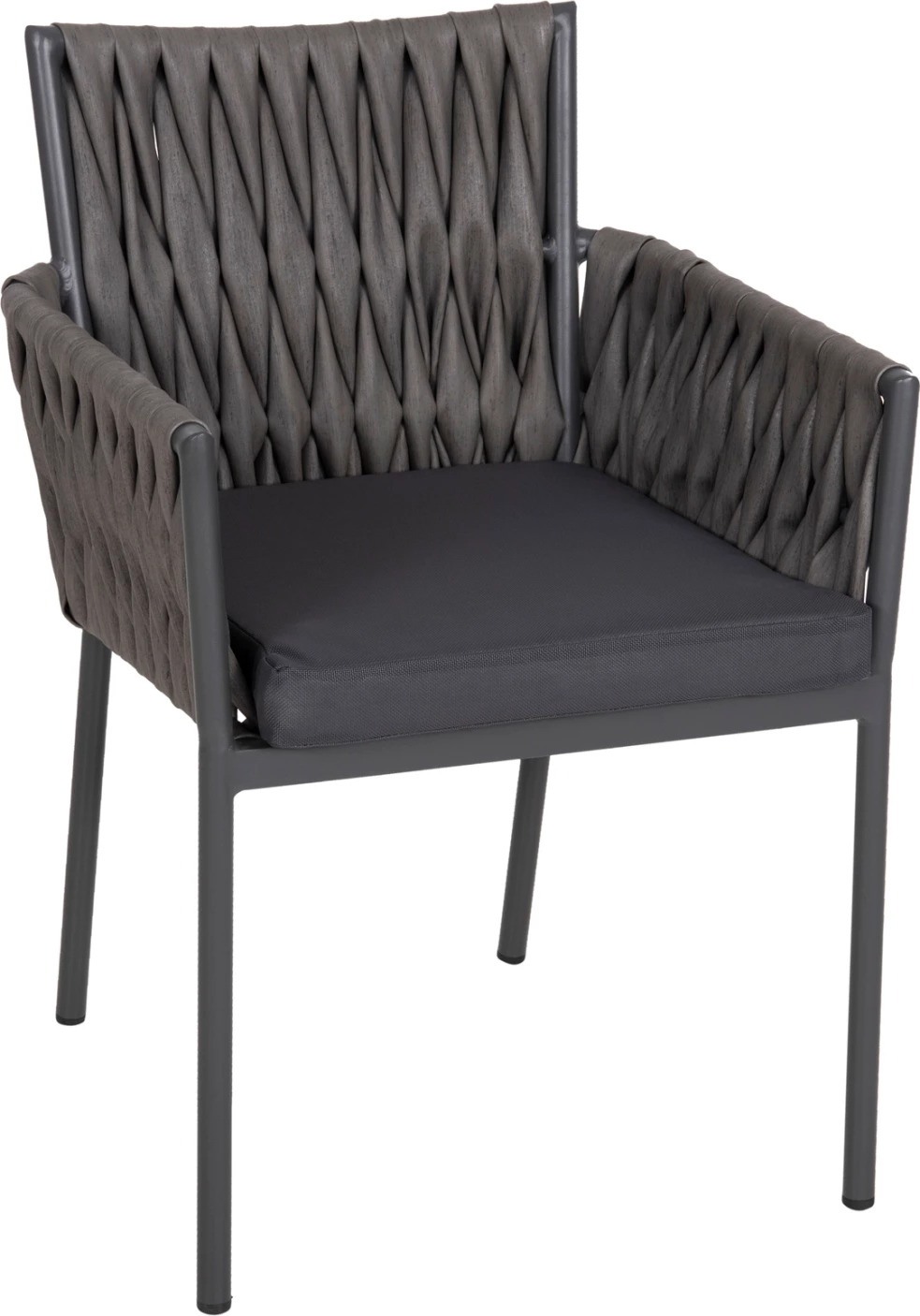 Karrige alumini MARTIN FH5564.12, kornizë antracit dhe ratan sintetik antracit, 56x56x80H cm