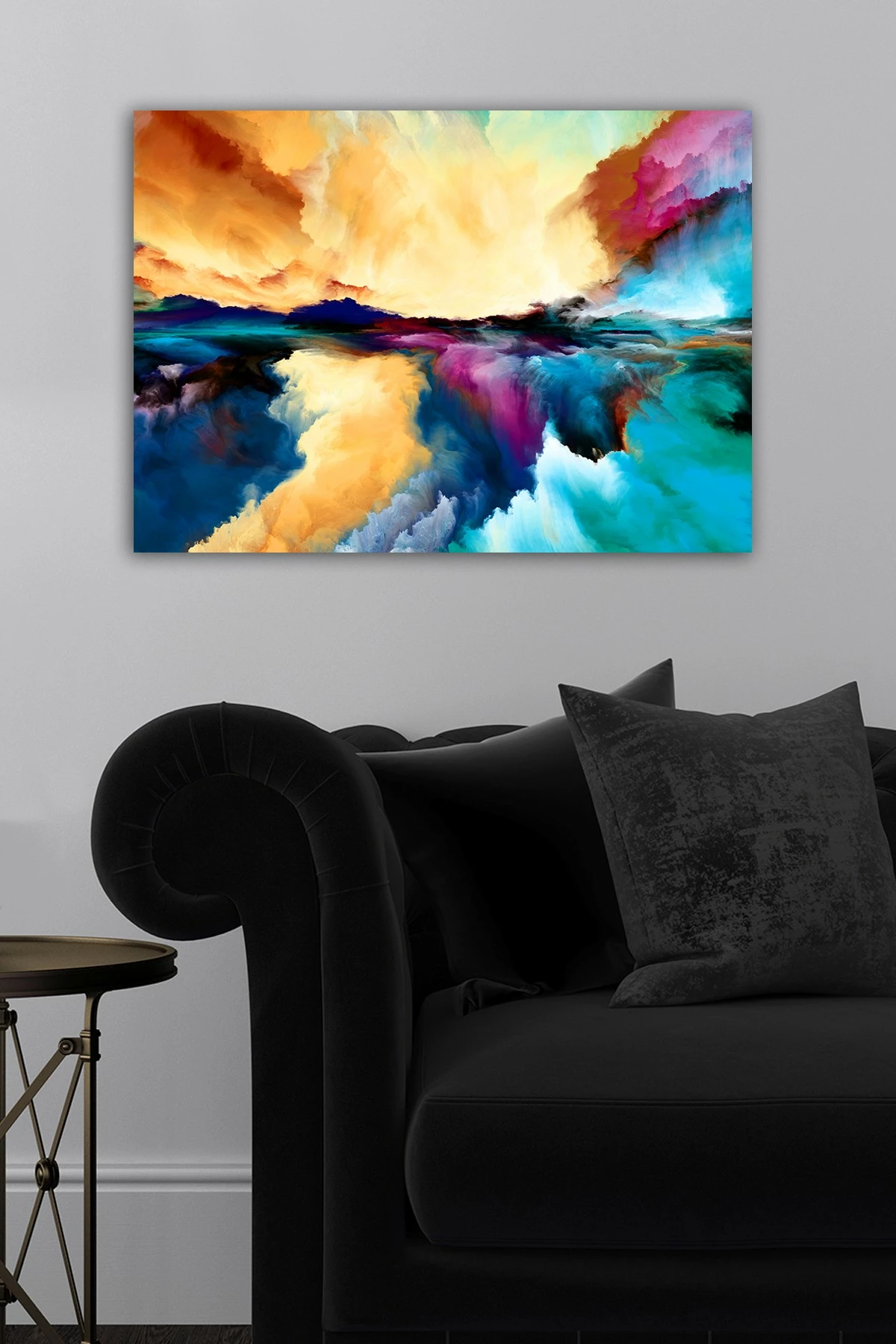 Pikturë dekorative në kanavacë, shumëngjyrëshe, 50x70cm, kornizë druri