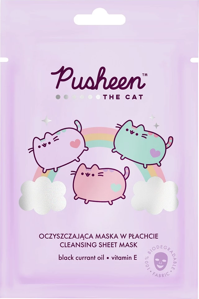 Maskë letre pastruese për fytyrë Pusheen Cleansing Sheet Mask për femra 17g
