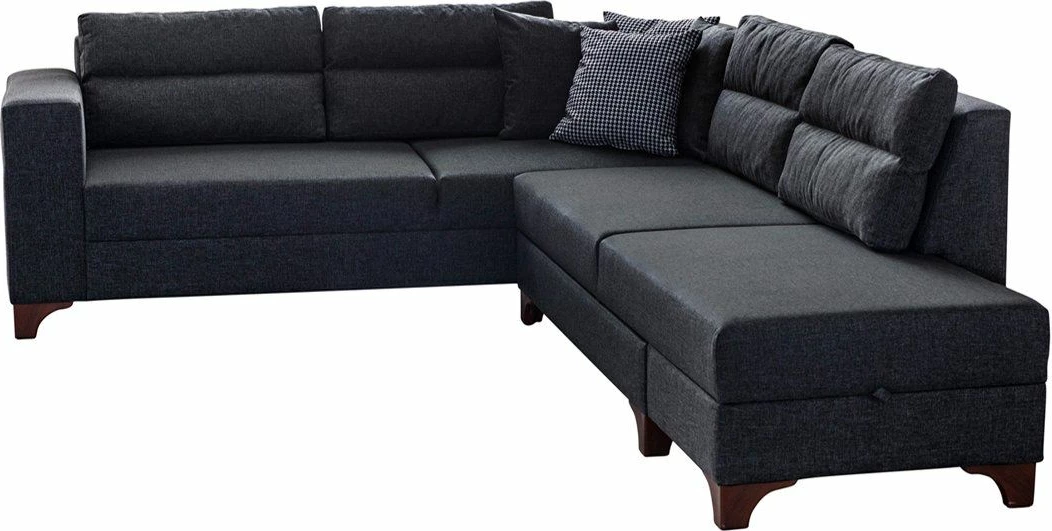 Kënd divan-krevat, ngjyrë antracit, Atelier del Sofa, Tloft majtas