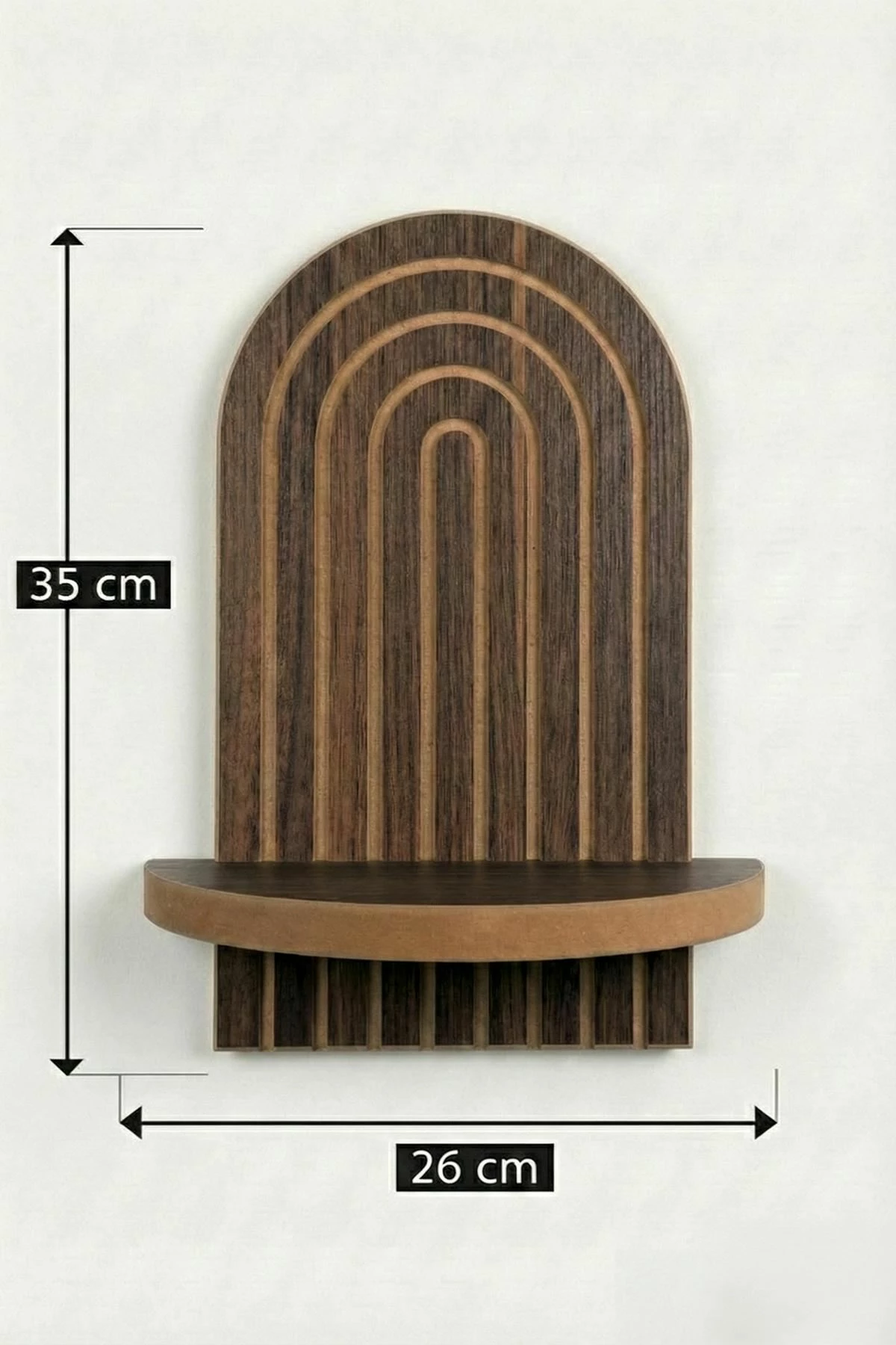 Raft muri dekorativ, ngjyrë wenge, Artmtkwll1