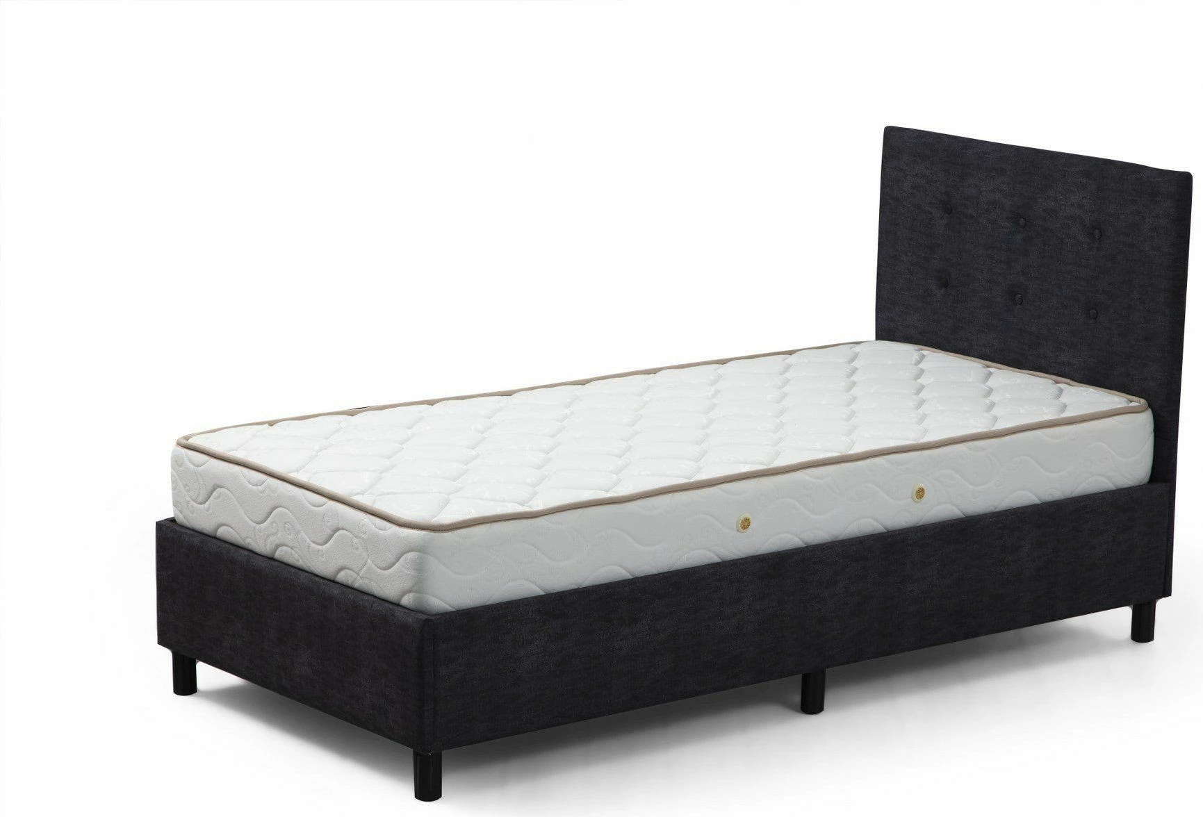 Set dyshe me dyshek, bazë dhe mbështetëse koke, ngjyrë antracit, Skye Decor, 150x200cm