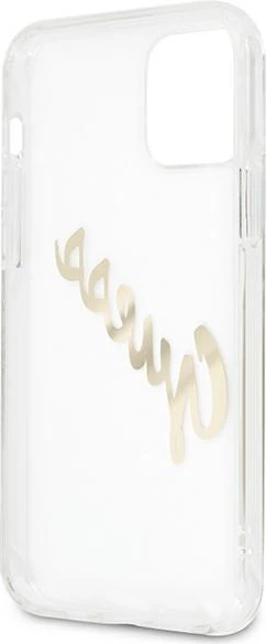 Mbështjellës Guess GUHCP12LKTRSVGO për iPhone 12 Pro Max 6.7", Transparent, Gold