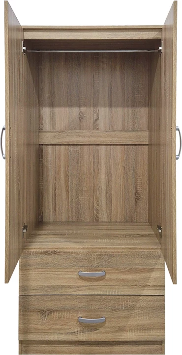 Dollap me dy dyer dhe dy sirtarë, ngjyrë sonoma, Alvia, 80x51.5x180cm